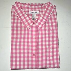 Roaman’s French Check Plus Woman’s New Top 32W